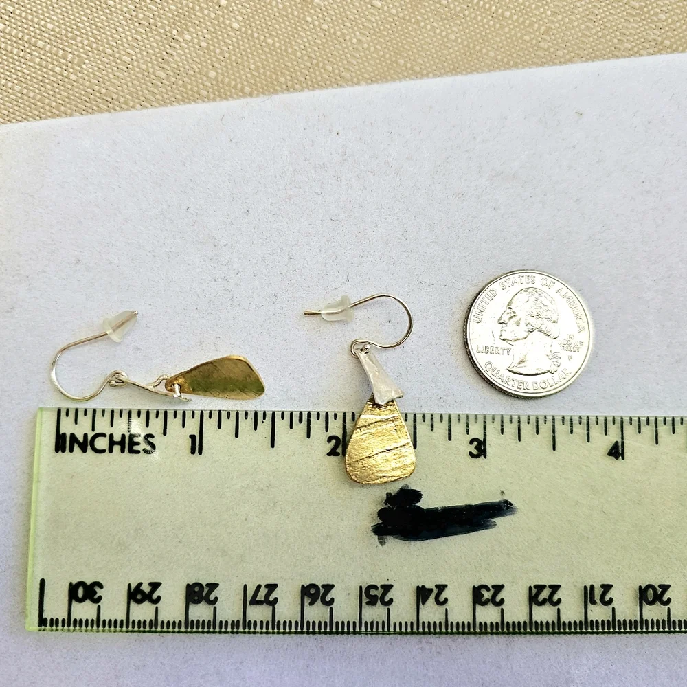 Silpada 925 and Brass Two-Tone Earrings BNWOT (Brand New Without Tags) - Picture 12 of 13